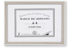 GANCEDO HOME Marco de Fotos A4 - Marcos de Fotos de Madera - Marco para Diploma A4 - Porta Fotos Mesa - Marcos de Fotos Baratos - Regalo Aniversario - Cuadros de Fotos - Diploma