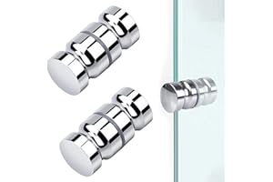 aghoer Dusche Türknopf, 2 Stück Duschtürknopf, M8 x 30mm Dusche Türknopf Edelstahl, Dusche Griff, für Duschtür Glastüren Schiebetür