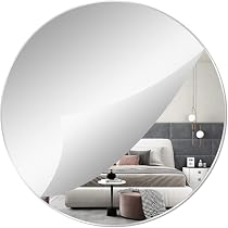Miroir Ovale Adhésif 40x30 Cm – Sans Perçage, Style Moderne – Pour Salle De Bain, Couloir, Dressing - 3