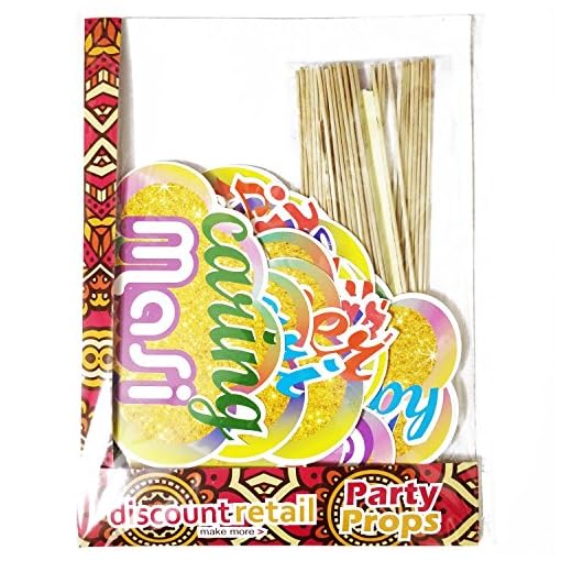 Wobbox All Occasion Indian Family Photo Booth Party Props (18 Pieces) - Image 7