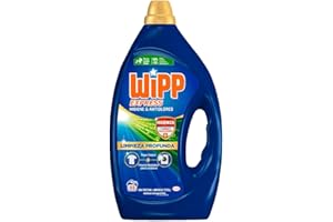 Wipp Express Limpieza Profunda Higiene y Antiolores (55 lavados), detergente líquido quitamanchas para lavadora, para coladas higiénicamente limpias