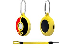 Chanvoo Silicone Protective Case for Poke GO Plus + (2023) with Keychain & Wrist Strap, Soft Skin Cover Shell - Yellow