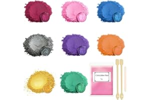 ‎ALTAROO Altaroo 8 Epoxidharz Farbe 5g, Mica Powder, Kerzen Selber Machen Set, Farbpigmente für Gießpulver, Badebomben Selber Machen, Diy Pigmentpulver für Seifenfarbe, Kerze, Kosmetischer, Schleim