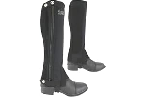AK RIDING SPORTS AK New Washable Windproof Unisex Winter Pro Equestrian Half Chaps – Durable Horse Riding Leg Protection for Men & Women, Breathable & Adjustable Fit AKRS-2147