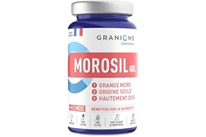 MOROSIL 400 mg GRANIONS - Morosil Perte de Poids - Morosil + Vitamine C - Morosil Hautement Dosé - Bruleur de graisse puissant - Ventre Plat - 2 Etudes Scientifiques - 60 Comprimés - Format 2 Mois