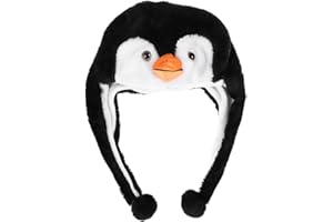 BESTOYARD Plüsch-Hut mit Ohrenklappe, Pinguin-Design, für Kinder und Erwachsene