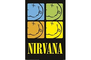 nirvana poster smiley squares