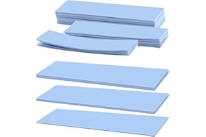 VooGenzek 15 PCS Assorted Thickness 0.5/1/1.5 mm Silicone Thermal Pad with 6.0 W/mk Thermal Conductivity, Reusable Thermal Conductive Silicone Pad, for SSD CPU GPU LED IC Chipset Cooling