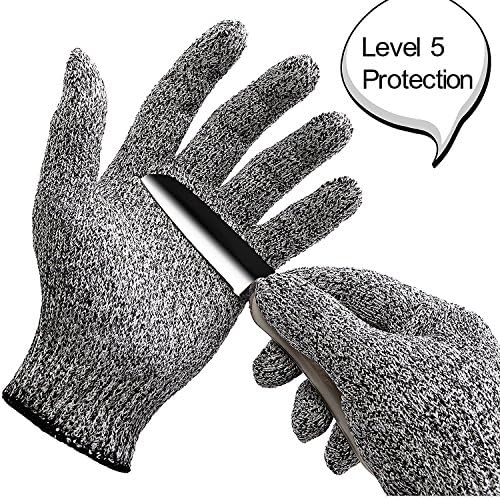 WISLIFE Cut Resistant Gloves - Protective Glove, Food Grade Safety Gloves, Work Gloves, Small