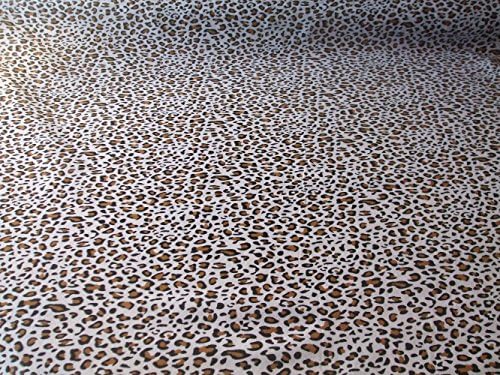 Leopard Print Poly Cotton Fabric by the metre 44" / 112cm wide