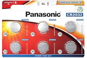 ‎Corp. Panasonic CR2032 Pila botón de Litio 3V, 225mAh, Blister de 6