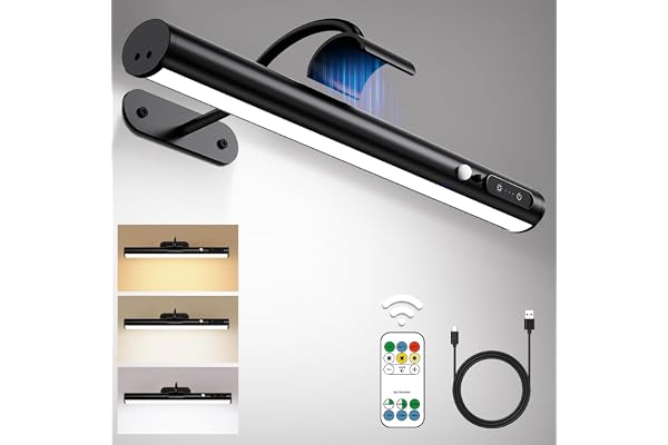 Hapfish Applique Murale Sans Fil avec Detecteur Mouvement, Lampe Murale LED Sans Fil à Télécommande, Lumiere Rechargeable USB, Magnétique Eclairage pour Tableaux, Salle de Bain, Intérieure, Chambre