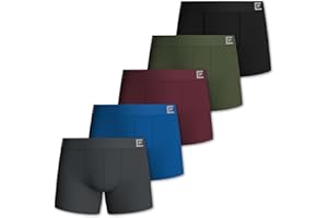 Pierre Calvini Mens Boxers (5/10-Pack) – Soft & Breathable Cotton Boxers for Men – Longer Leg Anti-Chafing Mens Underwear - Tag Free, Anti-roll Thick Waistband, No Riding Up