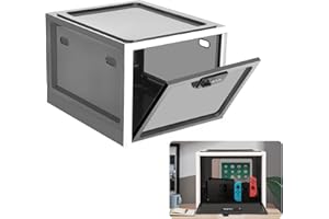 SWSDEE Lockable Storage Box, Transparent Medicine Lock Box, Premium Material Medication Lockable Container Bin Organiser for Fridge Food/Snacks/Phone/Tablet Jail/Home Safety