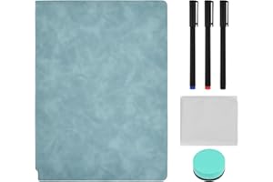 HEAVENLIFE Tableau Blanc A4 A5, Tableau d'écriture avec 3 Stylos, Effaceur Tableau Blanc et Chiffon de Nettoyage, Double Face, Blanc Memo pour Étude Réunions, Note, Planning, Message, Cuisine Liste (A4)