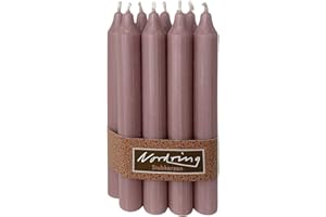 Nordring 8 Stück Stabkerzen altrosa 2,2 x 18 cm hoch