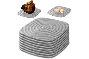 TEFOLA 8 Pack Soft Nesting Pads for Chicken Coop, 11.8'' Washable Chicken Nest Mats Sponge Chicken Nesting Box Pads, Reusable Nesting Mats Hen House Box Accessory for Chicken Coop Eggs Protecting (Grey)