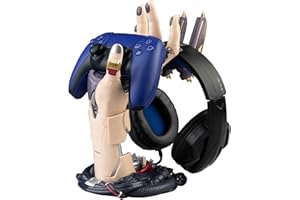Grupo Erik Gaming Controller Holder & Headphone Stand - Cyberpunk | Gaming Accessories For Desk, Gamer Gifts, Headset & Controller Stand 6.3 x 7.9 x 10.8 inches - 16 x 20 x 27.5 cm