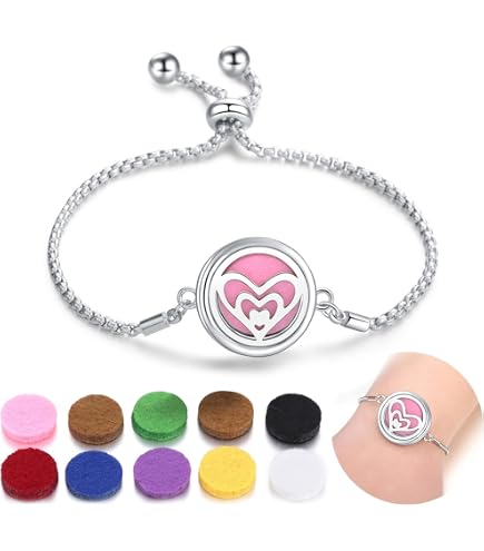 Bracciale Diffusore Per Oli Essenziali In Similpelle Con 10 Feltrini, Regolabile, Regalo Per Aromaterapia E Relax - 2