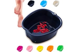 DIIQII Grande Pediluvio Vasca da Bagno in Plastica, Vasca Idromassaggio Piedi Perfetta per Lmmergere I Piedi per Alleviare la Pressione del Piede per Pedicure Disintossicazione e Massaggio (Black)