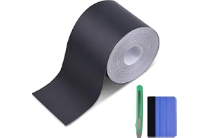 Foneso Lastkantsskydd Mattsvart (10cm x 9m) | Robust Skyddsfilm för Stötfångare, Instegslister & Tröskelskydd