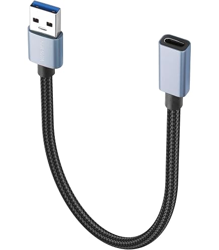 USB-C Auf USB 3.0 OTG Kabel 90° Abgewinkelt – 0,2 M, 10 Gbit/s, Für Enge Anschlüsse
