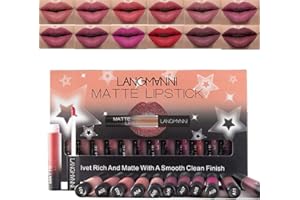 BEAUTY GLAZED 12 pz/set opaco rossetto liquido set, impermeabile velluto nutriente di lunga durata liquido lip gloss rosso tinta nudo batom set di trucco (A)