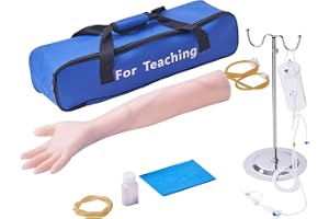 VEVOR Phlebotomy Practice Kit, IV Venipunktur intravenöst träningssats, High Simulering IV träningsarm Kit med bärväska, övning och perfekta IV-färdigheter, för studenter sjuksköterskor och