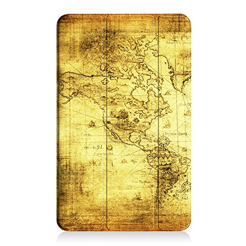 Fintie Samsung Galaxy Tab A 10.1 Hülle – Ultra Schlank Superleicht Ständer Smart Shell Case Cover Schutzhülle Etui Tasche mit Auto Schlaf / Wach Funktion für Samsung Galaxy Tab A 10,1 Zoll T580N / T585N Tablet (2016 Version), Weltkarte Antik - 2