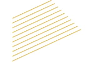 iMeistek Tige en laiton de 1mm, longueur 350mm,tige ronde en métal droite en laiton pour modèles RC, bricolage (10PCS)