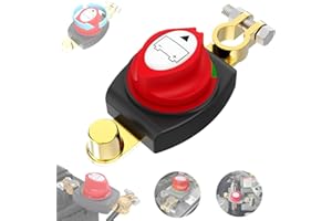 CHANGCC Battery Isolator Switch 12V-48V, Top Post Battery Disconnect Switch Heavy-Duty, Battery Kill Switch Negative On/Off Battery Power Cut Master Disconnect Battery Isolator Cut On/Off (1/Set)