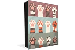 Concept Crystal Pizarra Magnética con Armario para Llaves K02 Pata de Gato