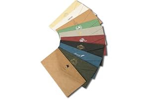 Kytpyi sobres de regalo, 10 piezas 22x11cm sobres vintage sobres de colores sobres para tarjetas regalo sobres para cartas antiguos sobres de papel kraft para regalo saludo navidad dia de san valentin
