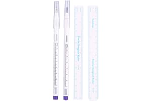 ZJCHAO Salmue 2pcs / Set Stylo Scribe de marqueur Professionnel de la Peau 2 Types marqueur Chirurgical de perçage de Peau de Tatouage Outils de perçage de Taille Double(Difficile à essuyer)
