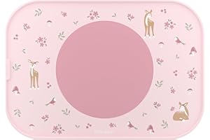 Mepal Placemat Mio Little Dutch, Non-slip Circle keeps Items in place, Easy to clean, Non-slip Circle can be removed, Sturdy, can also be used as a Tray, Dishwasher Safe, Fairy Garden