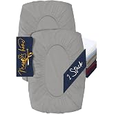 Marie&acute;s Home 2 x Neck Pillow Cover, 30-35 x 45-50 cm, Size S, Cotton Pillowcase, Adjustable and Soft, 1627.2372 - Silver
