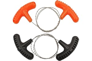 VIOJRLLY 2pcs acciaio inox corda sega tascabile sega corda sega filo taglio filo Wilderness Survival Gear in legno all'aperto e sega corda campeggio sega