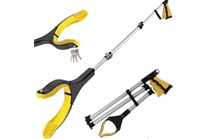 Xzyden Rubbish Tongs, Grabber Tongs, Seniors, Foldable Rubbish Tongs, 110 cm Grabber for Seniors, Stable, Foldable Grabber with Magnetic Tips, Rubbish Grabber, Grabber for Seniors, Waste Collection