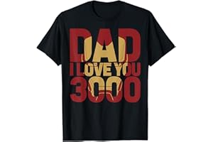 Marvel Iron Man Dad I Love You 3000 Text Fill Father's Day Maglietta