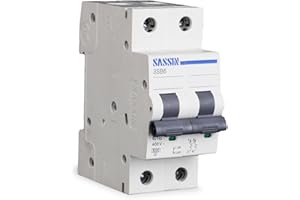 SASSIN 2P Disjoncteur thermo-magnétique 16A, interrupteur différentiel, disjoncteur 16a, 16a disjoncteur 16a contacteur jour nuit contacteur relais 220v, differenziale magnetotermico 16a