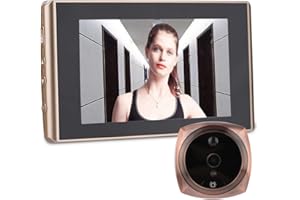 VBESTLIFE Telecamera spioncino, 4300E Digital Door Viewer e Campanello 1 Milioni di Pixel 4.3in LCD Screen Night Vision Campanello