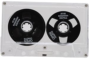 PLYISTY Blank Cassette Tape, 50 Minutes Sound Recording, Double-Sided Empty Tape, Reel to Reel Blank Audio Cassette Tape for Music Recording (Black)