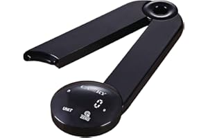 CAMRY Bilancia da cucina elettronica digitale pieghevole per viaggi, campeggio in viaggio, pieghevole da cucina, 5 kg, 11 kg, lb:oz/g fl'oz/ml, cifre LED (nero)