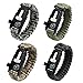 Produktbild 4PCS Überlebens-Armband, PALADY Abenteuer Paracord Überlebens-Armband umfaßt Feuer-Starter, Kompaß, Pfeife-Installationssätze, Messer, Scraptor für das Wandern des kampierenden Emergency