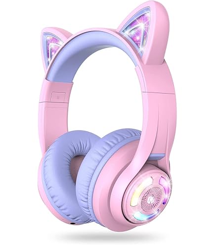 Jual IClever BTH13 Kids Headphone Anak Bluetooth Telinga Kucing LED