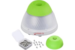 FOUR E'S SCIENTIFIC Vortex Paint Mixer with Extra Silicone Cap&100pcs Mixing Balls, Mini Vortex Mixer Fixed 5000RPM 50mL 5.5mm Orbit Diameter Vortex Shaking Blender for Laboratory/Nail Polish Bottle/Acrylic Paints