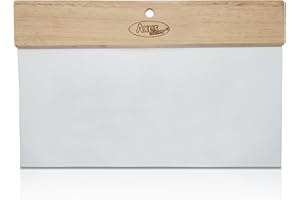 Axus Decor Quick-Fill (Blue Series) Flexible Caulking Blade Beechwood Handle & Flexible Plastic - Wallpaper Smoother Tool for Professional & DIY Projects, Ideal for Cracks, Smoothing (230mm)