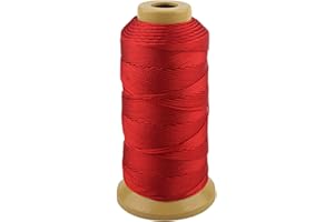 McFanBe Twisted Nylon Line Twine Cordón para Jardinería Marcado Proyectos de Bricolaje Elaboración de Mampostería (1mm-656 Feet, Rojo)