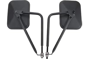 GOOFIT Modifier a colonne rétroviseur rétroviseur rapide démontage noir carré Remplacement Pour Wrangler CJ YJ TJ JK JL Off-Road UTV ATV