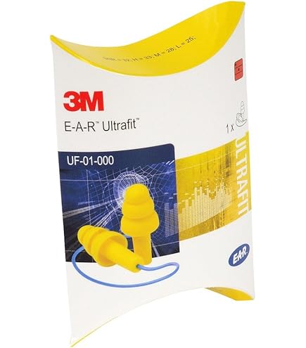 Tappi Per Orecchie 3M E-A-R Ultrafit - 35 DB, Con Cordino, Lavabili, 50 Paia, SNR 29 DB - Foto 3